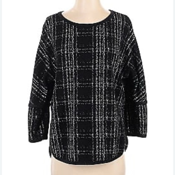 Max Studio Black & White Sweater sz XL - Picture 1 of 7